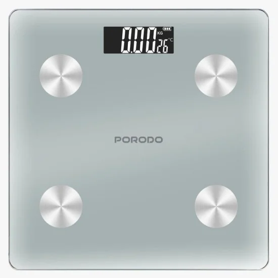 Porodo Lifestyle Gravis Smart Body FAT & BMI Scale - White